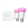 Philips Hue White and Color Ambiance Starter Set E27 2x lampadine + Bridge + interruttore dimmer