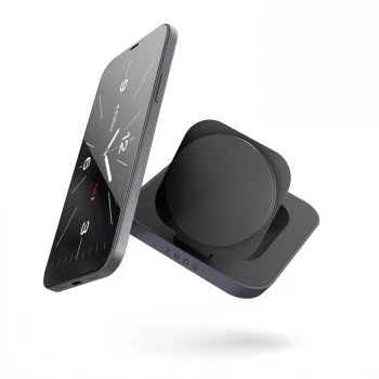 ZENS Magnetic Nightstand Charger - supporto di ricarica wireless 20W per iPhone e AirPods (nero)