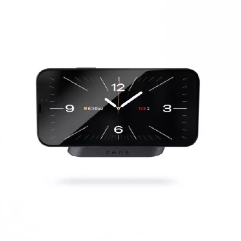 ZENS Magnetic Nightstand Charger - supporto di ricarica wireless 20W per iPhone e AirPods (nero)