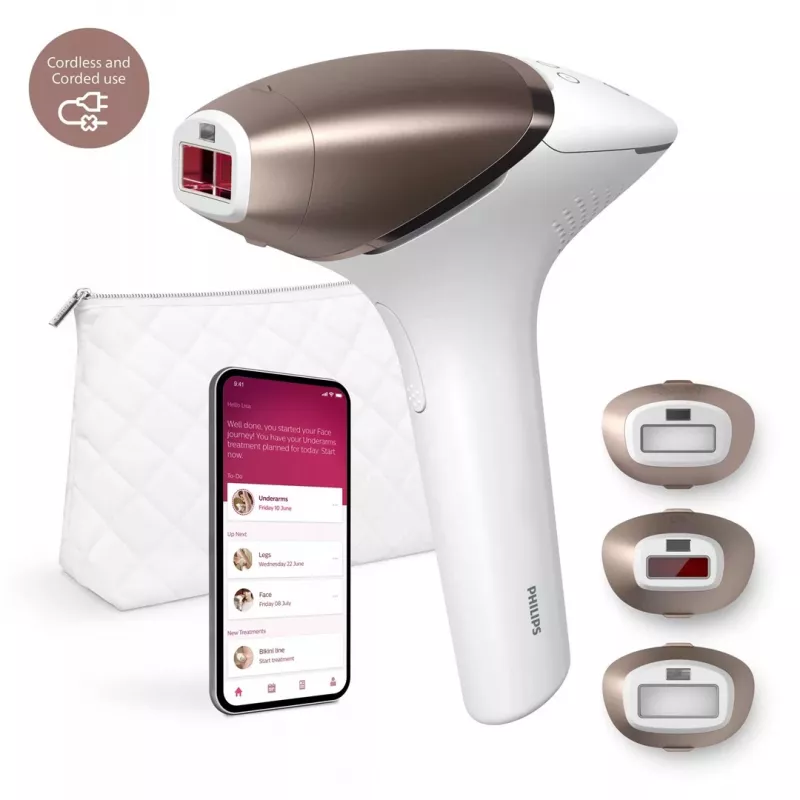 Philips Lumea IPL Serie 9000 dispositivo per l'epilazione con tecnologia SenseIQ BRI955/00