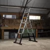 Batavia 7065240 scala telescopica 205 cm, portata 150 kg, alluminio anodizzato, argento/nero