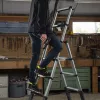 Batavia 7065240 scala telescopica 205 cm, portata 150 kg, alluminio anodizzato, argento/nero