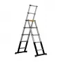 Batavia 7065240 scala telescopica 205 cm, portata 150 kg, alluminio anodizzato, argento/nero