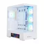 Zalman P40 DS White Case PC Mid-Tower con 4x ventole ARGB da 140mm, pannello in vetro temperato, frontale in mesh, bianco