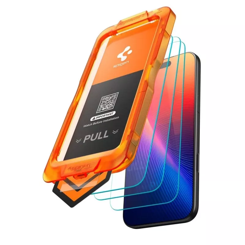 Spigen Glas.tR AlignMaster Slim 3-Pack pellicola protettiva per display in vetro temperato per Apple iPhone 17