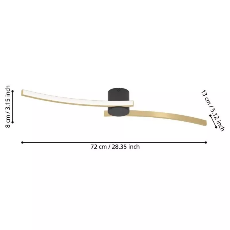 EGLO AIETA plafoniera LED 12W 1200lm 3000K bianco
