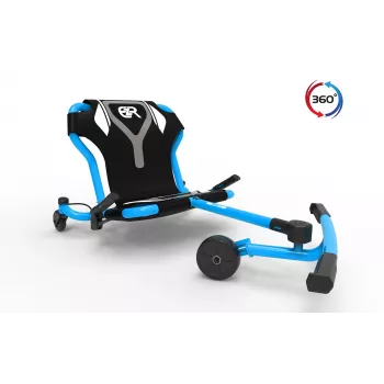 EzyRoller Spinner Pro X go-kart a propulsione con rotazione a 360°, blu, 10+ anni