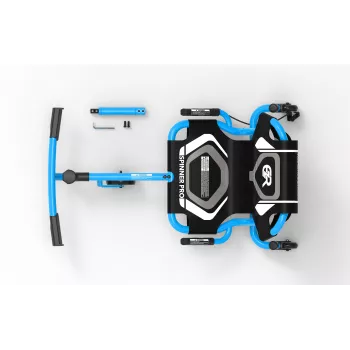 EzyRoller Spinner Pro X go-kart a propulsione con rotazione a 360°, blu, 10+ anni