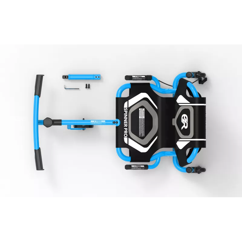 EzyRoller Spinner Pro X go-kart a propulsione con rotazione a 360°, blu, 10+ anni