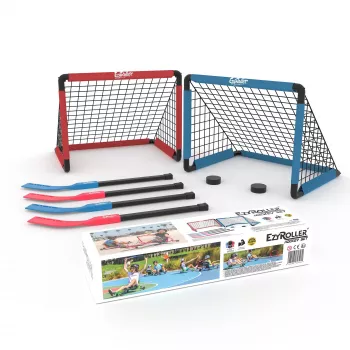 EzyRoller EZ-HOCKEY set da hockey per 4 giocatori (porte, mazze, dischi)