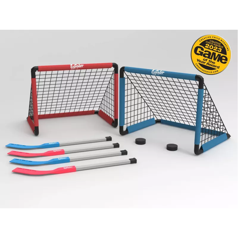 EzyRoller EZ-HOCKEY set da hockey per 4 giocatori (porte, mazze, dischi)