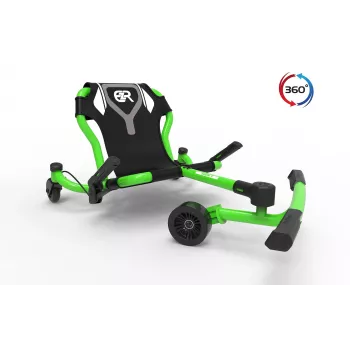 EzyRoller Spinner X verde drift ride-on 360° per bambini 4-12 anni