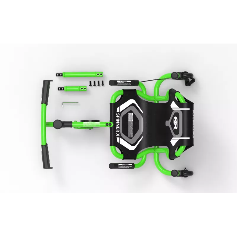 EzyRoller Spinner X verde drift ride-on 360° per bambini 4-12 anni