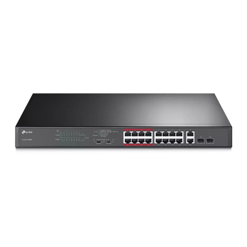 TP-Link TL-SL1218MP switch Gigabit unmanaged PoE+ 18 porte (16 porte PoE+, budget 150W)