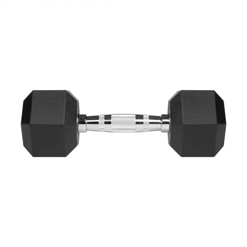 REBEL ACTIVE Manubri in ghisa con rivestimento in gomma 2x5 kg