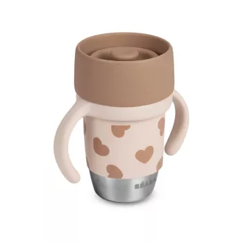 Beaba BigLove Bicchiere da allenamento in acciaio inox 360° 250 ml rosa
