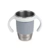 Beaba Bicchiere da allenamento in acciaio inox 360° Pebble Grey