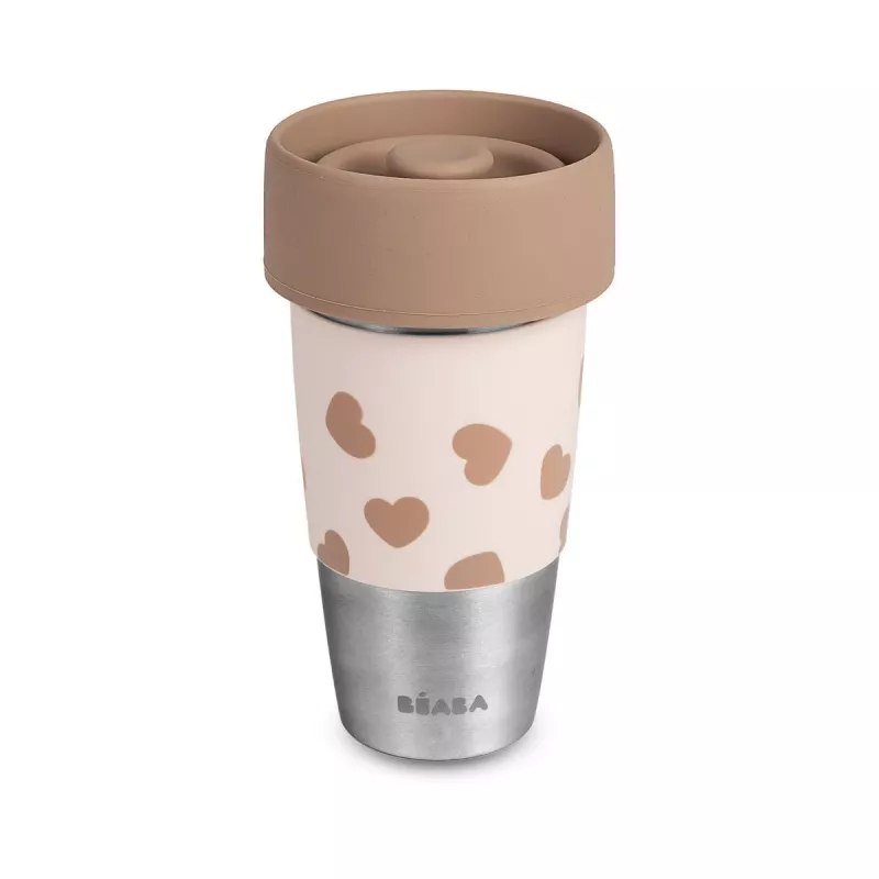 Beaba Mini & Me BigLove Set di bicchieri in acciaio inox per mamma e bambino 360° bicchieri da allenamento 2 pezzi