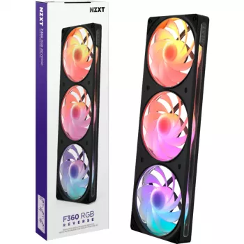 NZXT F360 RGB Dissipatore a liquido AIO per CPU 360mm, nero, Reverse