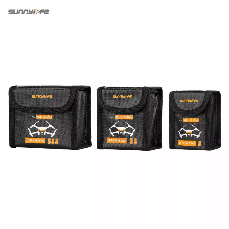 SUNNYLIFE Borsa porta batterie per DJI Mini 3 Pro / Mini 4 Pro - Per 3 batterie Li-Po (nero)