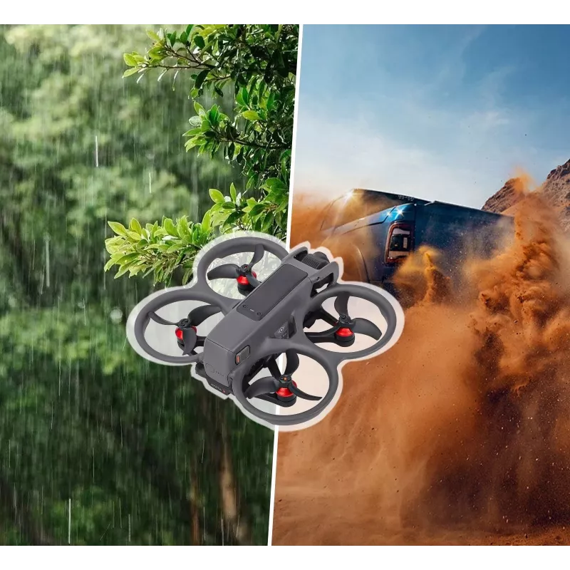 4x coprimotore SUNNYLIFE per drone DJI Avata 2 - silicone antipolvere antigraffio anticollisione - nero