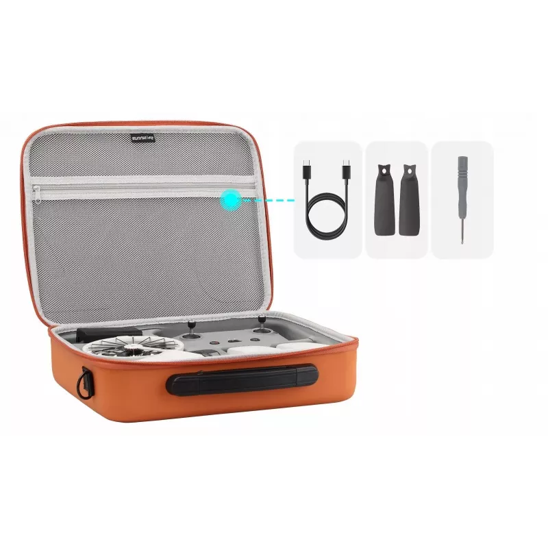 Valigia rigida XL SUNNYLIFE per drone DJI Flip e radiocomando - arancione