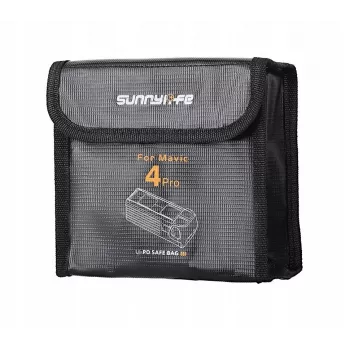 Custodia ignifuga per batterie SUNNYLIFE per 3x batterie DJI Mavic 4 Pro - nero