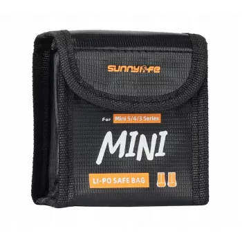 Custodia di sicurezza ignifuga per batterie SUNNYLIFE per 2x batterie DJI Mini 5/4/3 Pro / Mini 3 / Lito 1 / Lito X1