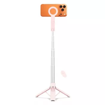 Asta selfie con treppiede Bluetooth MagSafe TECH-PROTECT L11S rosa