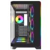 Case per PC gaming mid tower Rampage LYRON, 7x ventole ARGB PWM, vetro temperato, nero
