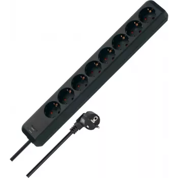Brennenstuhl Eco-Line Ciabatta 8 prese nero H05 - Ciabatta
