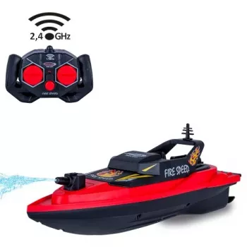 JAMARA Fire Speed RC Motoscafo antincendio 2,4 GHz con funzione getto d'acqua