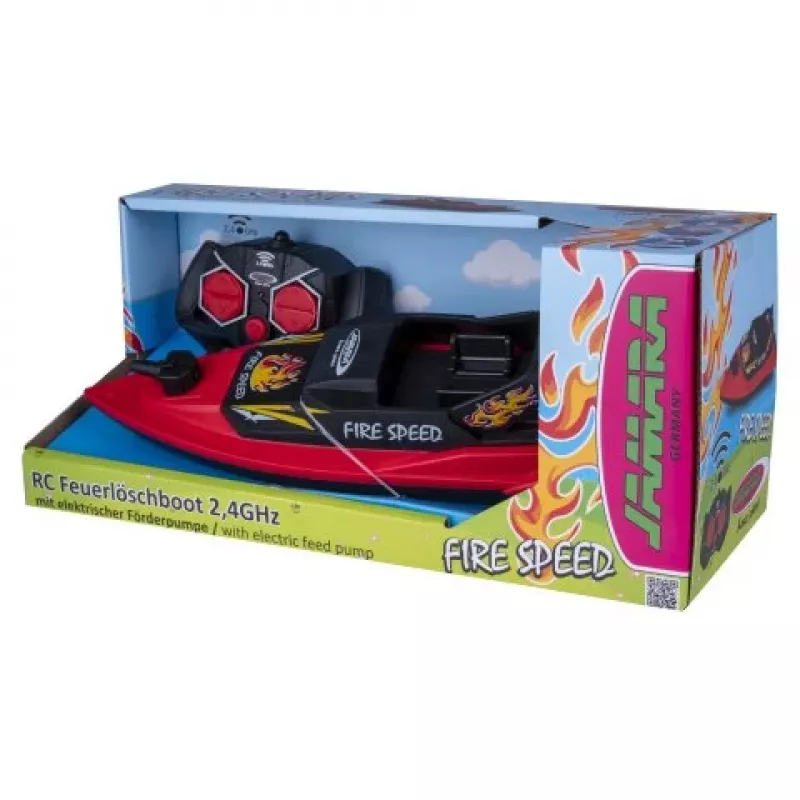 JAMARA Fire Speed RC Motoscafo antincendio 2,4 GHz con funzione getto d'acqua