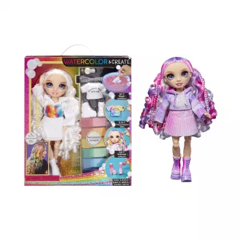 Rainbow High Color & Create bambola fashion, occhi viola