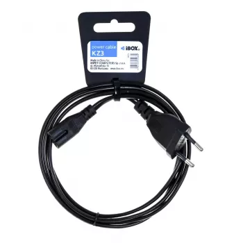 iBox KZ3 cavo di alimentazione, Euro 2 pin a IEC C7 (Figure-8), nero