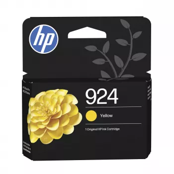 HP 924 Cartuccia d'inchiostro originale gialla (4K0U5NE#30B) - 300 pagine, a base di colorante