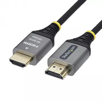 StarTech.com cavo HDMI Premium High Speed con Ethernet - 3 m - nero e argento - 4K 60Hz, 1440p 144Hz, 18 Gbps, HDMI 2.0, connettore maschio su connettore maschio