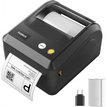 Inateck PR50 stampante a trasferimento termico, 203 DPI, 170 mm/s, USB e Bluetooth, nero