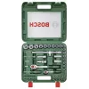Bosch set da 60 pezzi di chiavi a cricchetto e a bussola con valigetta, 1/4 inch e 1/2 inch, coppia max. 768 Nm