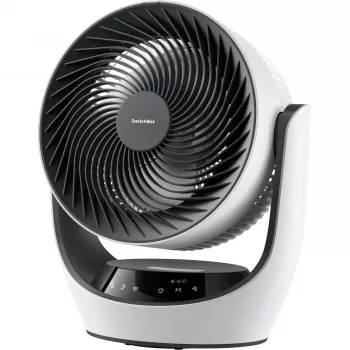 SwitchBot ventilatore intelligente a circolazione a batteria con 100 livelli di velocità, oscillazione orizzontale 90° e verticale 100°, Bluetooth e Wi-Fi (hub richiesto), bianco
