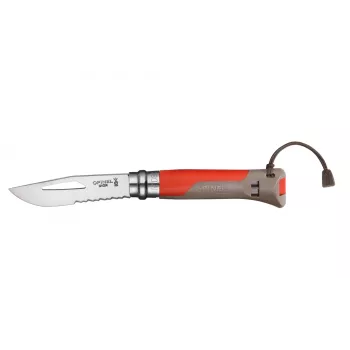 Opinel No. 08 Outdoor coltello multiuso tascabile rosso