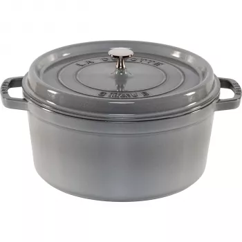 STAUB La Cocotte 28cm pentola brasata rotonda in ghisa, grigio grafite