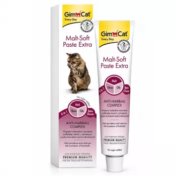 GimCat Malt-Soft Paste Extra - pasta anti-hairball per gatti, 100 g
