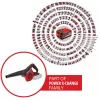 Einhell Power X-Change soffiatore per foglie a batteria TE-CB 18/270 Li - Solo (18 V, rosso/nero, senza batteria)