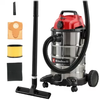 Aspiratore solidi/liquidi da officina Einhell TC-VC 3055 SA con presa di corrente, 30 L