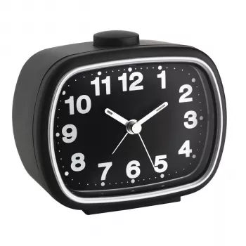 TFA 60.1017.01 Sveglia al quarzo con lancetta dei secondi silenziosa - nero/bianco