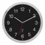 TFA Dostmann 60.3545.01 Orologio radiocontrollato analogico XL con cornice in metallo, argento, 400 mm