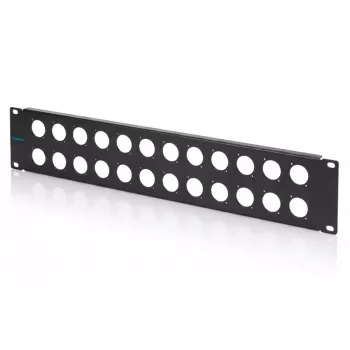 DIGITUS Pannello cieco per rack 2U per 24 moduli D-Sub, 19 pollici, nero