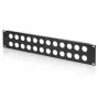 DIGITUS Pannello cieco per rack 2U per 24 moduli D-Sub, 19 pollici, nero