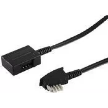 ShiverPeaks 70206-KOMSA Cavo di prolunga TAE-F 6m nero connettore maschio a connettore femmina tondo